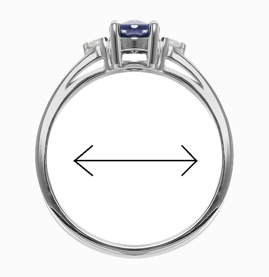 Luster Blue ring size